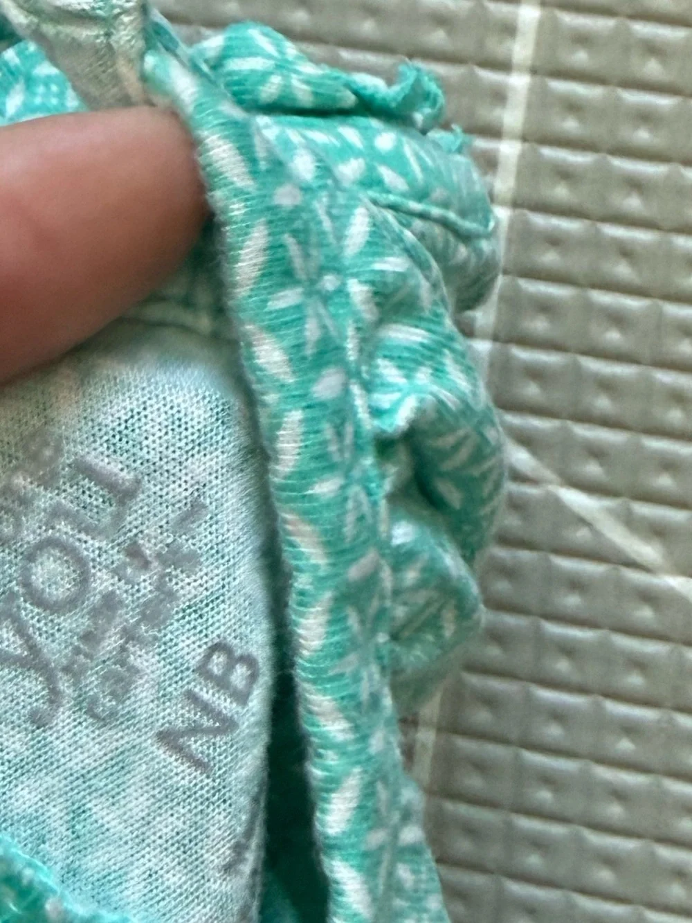Carters|Baby girl Turquoise Printed Soft cotton Romper w Pink Bow•••NB size,boho